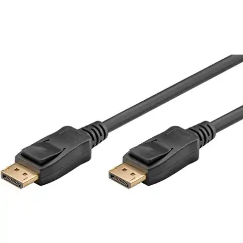 ⁨Goobay DisplayPort connector cable 2.0 58534 Black, DP to DP, 2 m⁩ w sklepie Wasserman.eu