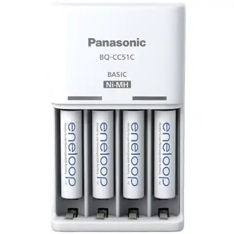 ⁨Panasonic Ładowarka do akumulatorów ENELOOP K-KJ51MCD04E AA/AAA, 10 godz.⁩ w sklepie Wasserman.eu