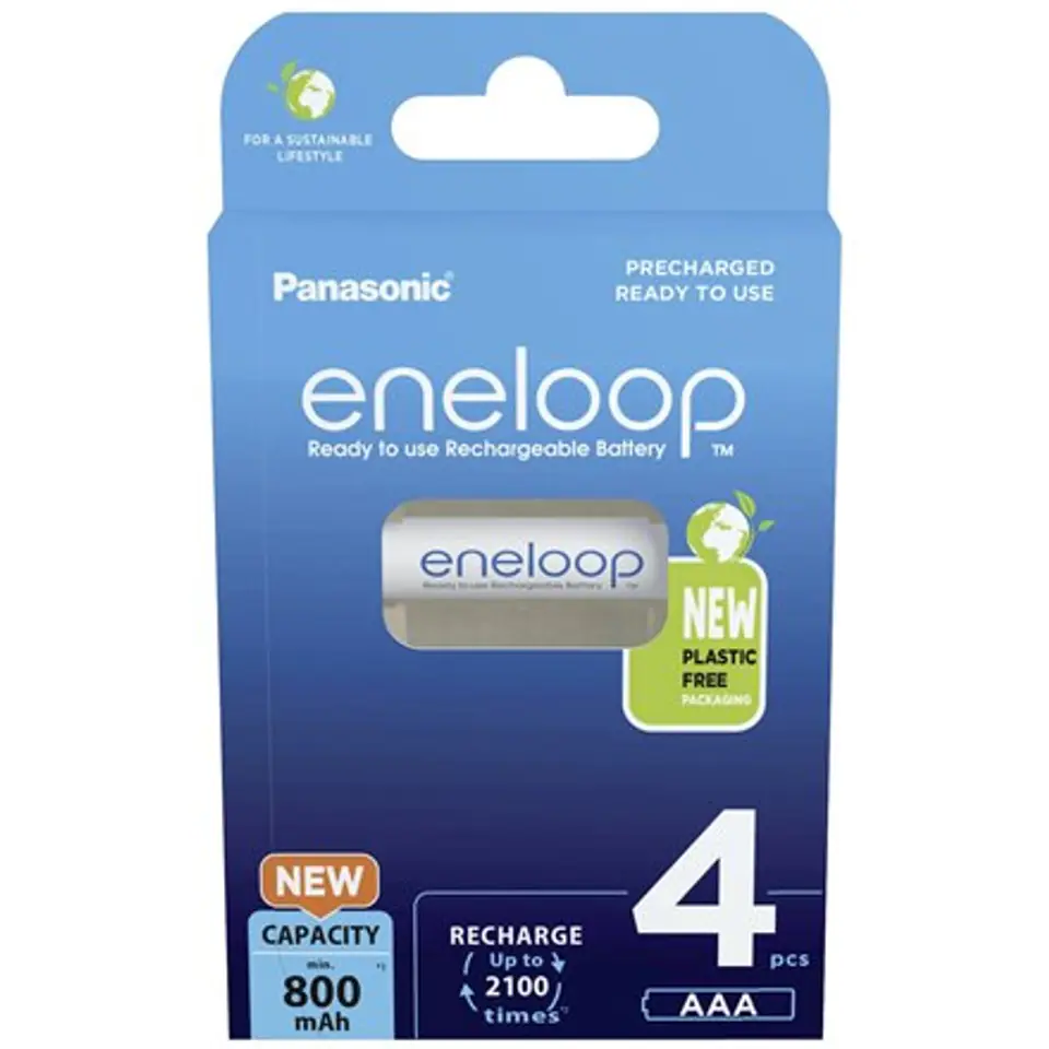 ⁨Eneloop aku. AAA 800 mAh 4Pcs. BK-4MCDE/4BE⁩ at Wasserman.eu