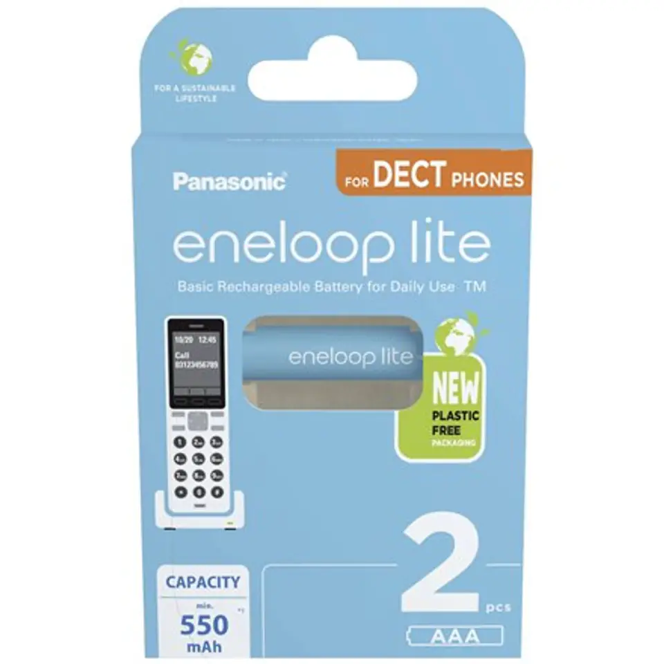 ⁨Panasonic | AAA | 550 mAh | 2 pc(s) | ENELOOP Lite BK-4LCCE/2DE⁩ w sklepie Wasserman.eu