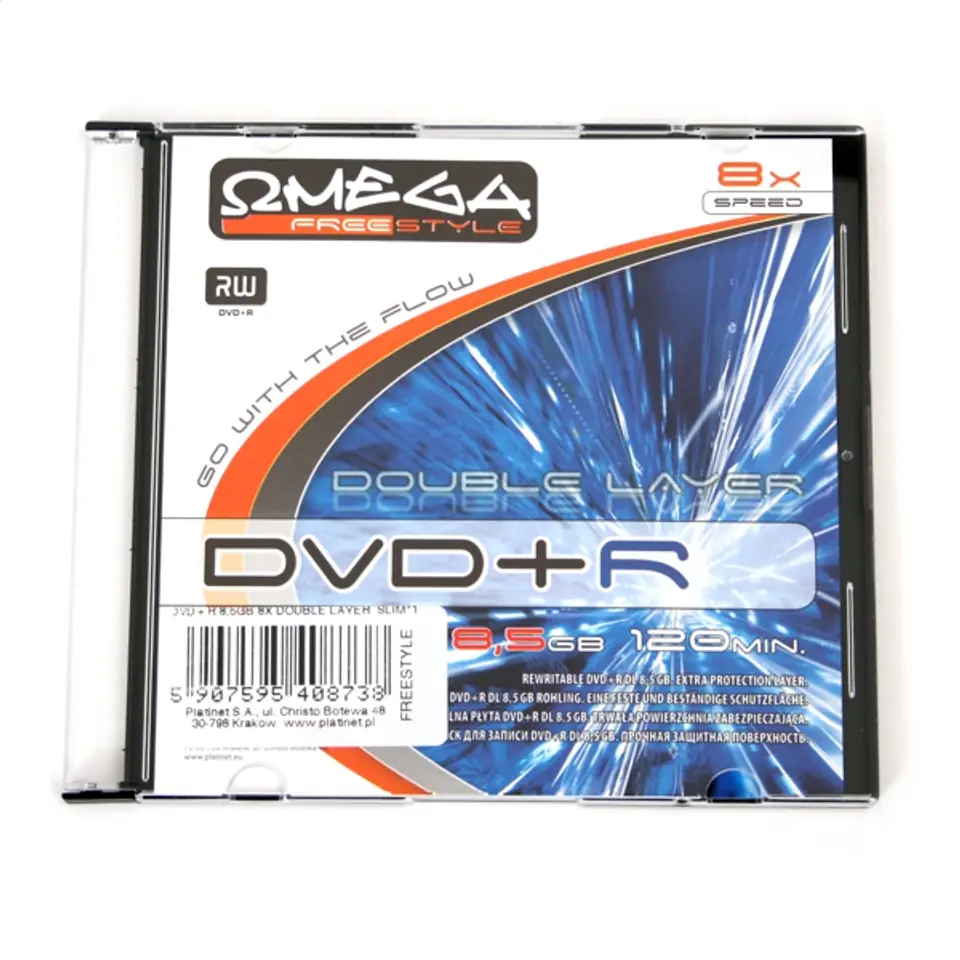 ⁨FREESTYLE DVD+R 8,5GB 8X DOUBLE LAYER SLIM CASE*1 [40873]⁩ w sklepie Wasserman.eu