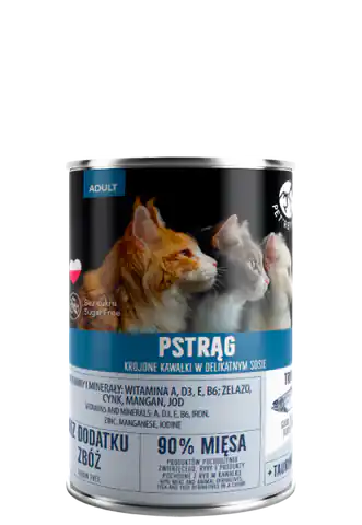 ⁨PETREPUBLIC Pieces with trout in sauce can for cats 400g⁩ at Wasserman.eu