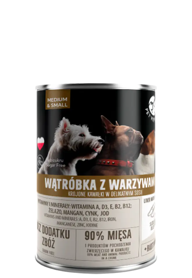 ⁨PETREPUBLIC Pieces with liver and vegetables in sauce can for dogs 400g⁩ at Wasserman.eu