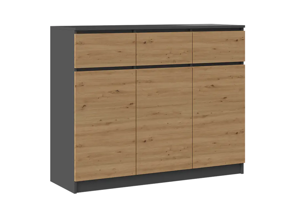⁨Komoda Malwa 3D3S ANTRACYT ARTISAN⁩ w sklepie Wasserman.eu