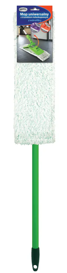 ⁨Sarantis Jan Essential Grosik Microfiber Single Sided Mop For Difficult Dirt With Handle 1pc⁩ at Wasserman.eu