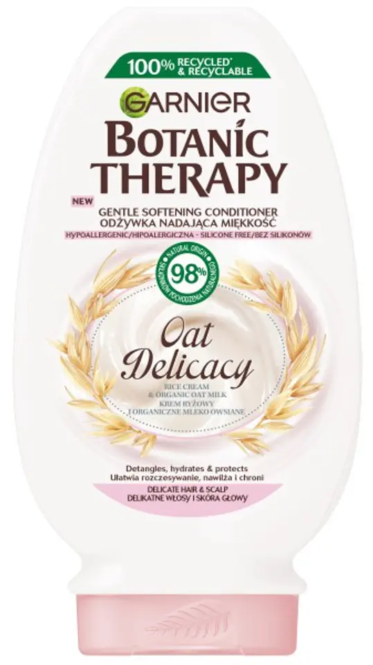 ⁨Garnier Botanic Therapy Odżywka nadająca miękkość Oat Delicacy - do delikatnych włosów i skóry głowy 200ml⁩ w sklepie Wasserman.eu