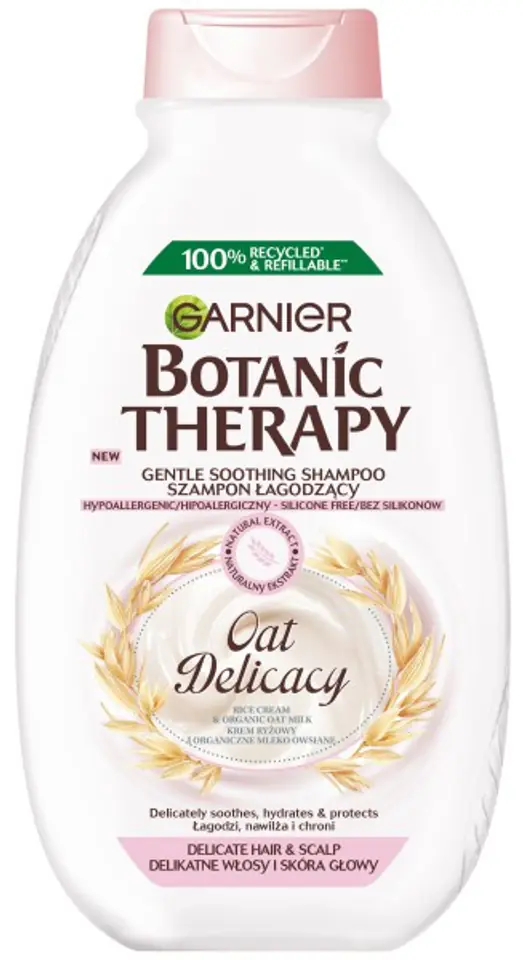⁨Garnier Botanic Therapy Oat Delicacy Soothing Shampoo - for delicate hair and scalp 400ml⁩ at Wasserman.eu