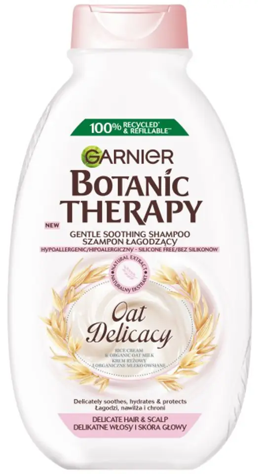 ⁨Garnier Botanic Therapy Szampon łagodzący Oat Delicacy - do delikatnych włosów i skóry głowy 400ml⁩ w sklepie Wasserman.eu