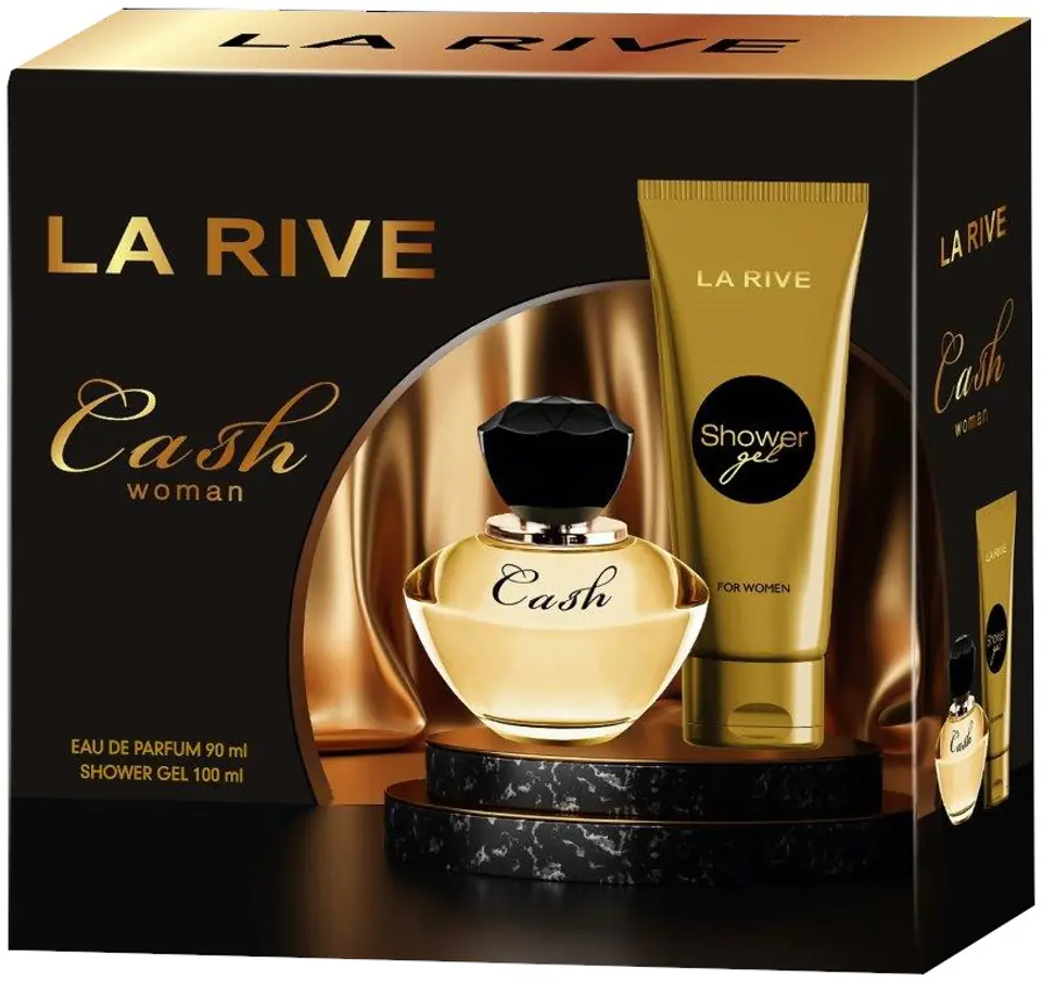 ⁨La Rive for Woman Zestaw prezentowy Cash (woda perfumowana 90ml+żel pod prysznic 100ml)⁩ w sklepie Wasserman.eu