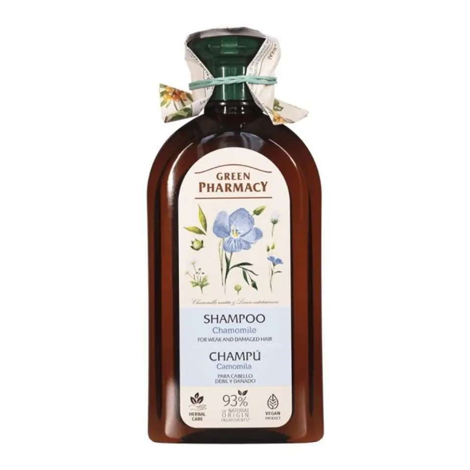 ⁨Green Pharmacy Shampoo for weakened and damaged hair with Chamomile - 350ml⁩ at Wasserman.eu