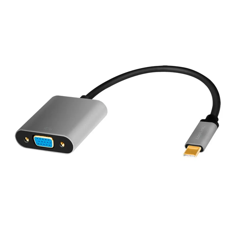 ⁨USB-C to VGA adapter, 1080p, alu, 0.15m⁩ at Wasserman.eu