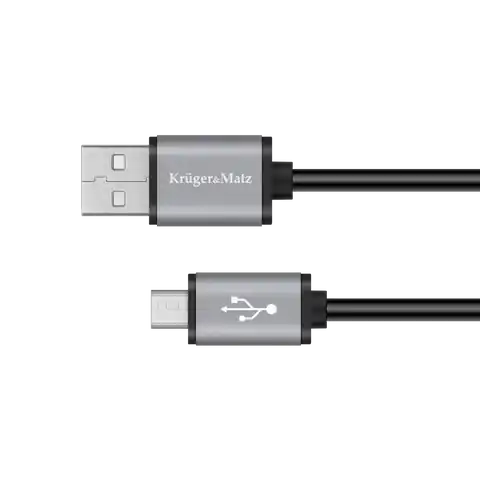 ⁨Kabel USB - micro USB 1.8m Kruger&Matz Basic⁩ w sklepie Wasserman.eu