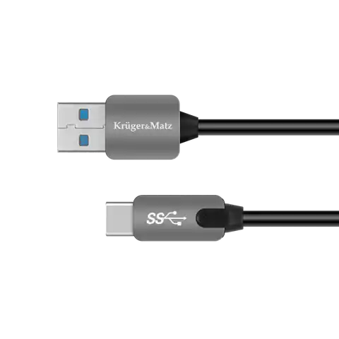 ⁨Kabel USB wtyk 3.0 - wtyk typu C 5 Gbps 0,5m Kruger&Matz⁩ w sklepie Wasserman.eu