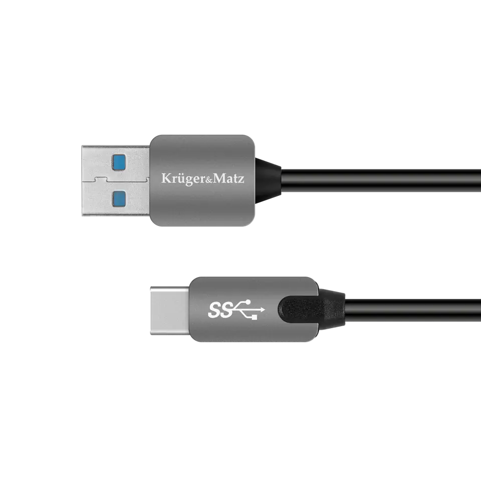 ⁨USB plug 3.0 - type-C plug 5 Gbps 0.5m Kruger &Matz⁩ at Wasserman.eu