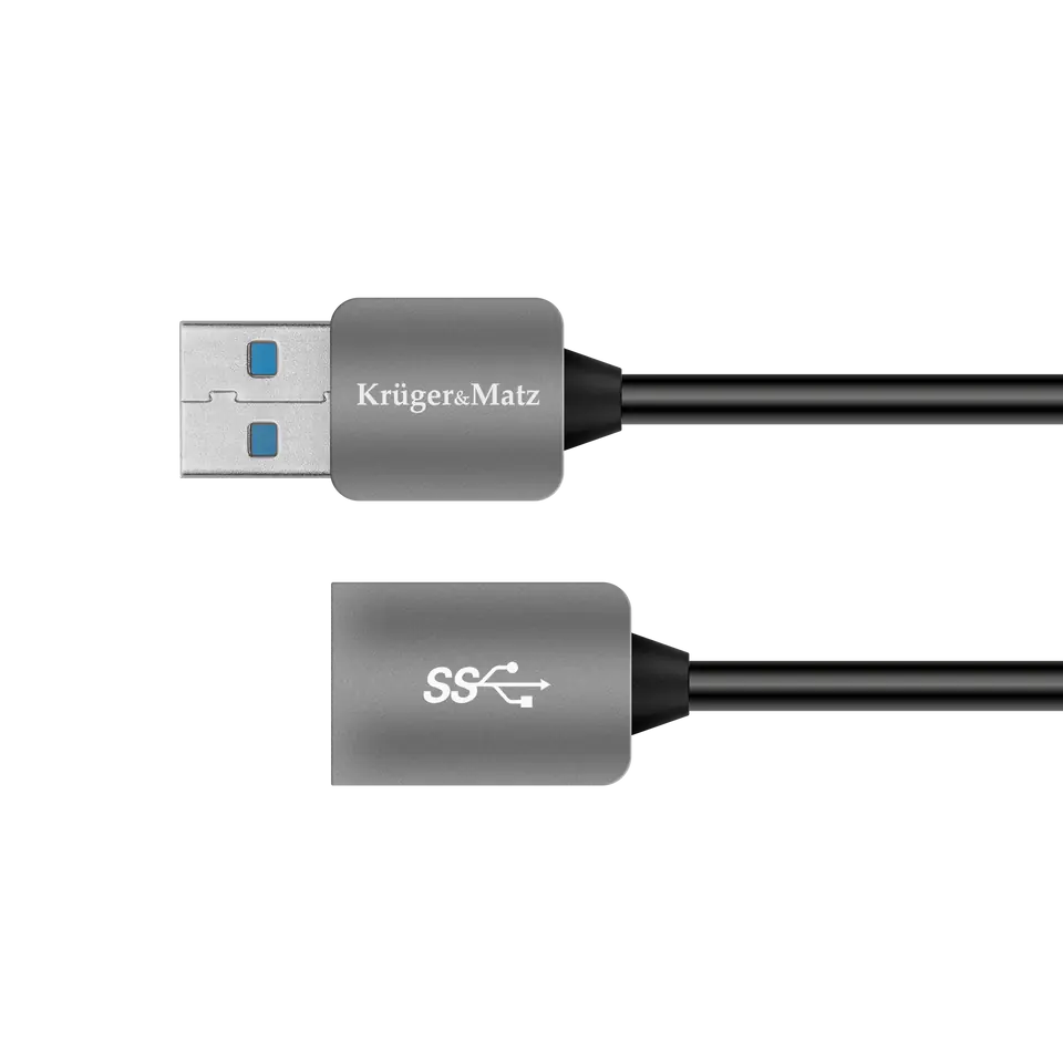 ⁨Kabel USB3.0 wtyk - gniazdo 1m Kruger&Matz⁩ w sklepie Wasserman.eu