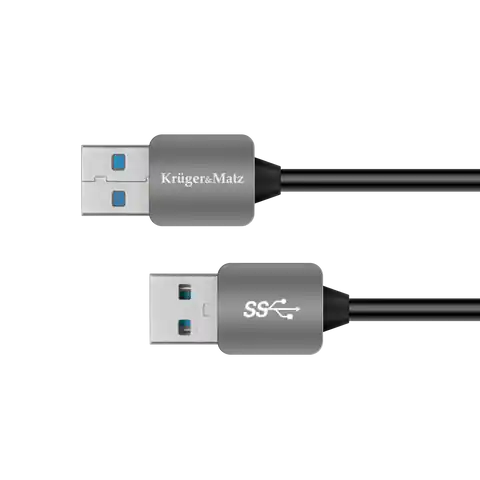 ⁨Kabel USB3.0 wtyk - wtyk  1m Kruger&Matz⁩ w sklepie Wasserman.eu