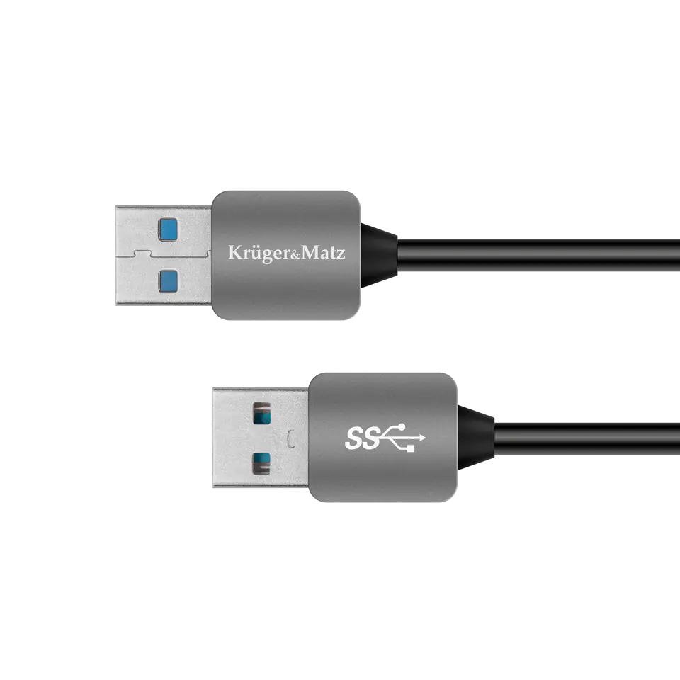 ⁨Kabel USB3.0 wtyk - wtyk  1m Kruger&Matz⁩ w sklepie Wasserman.eu