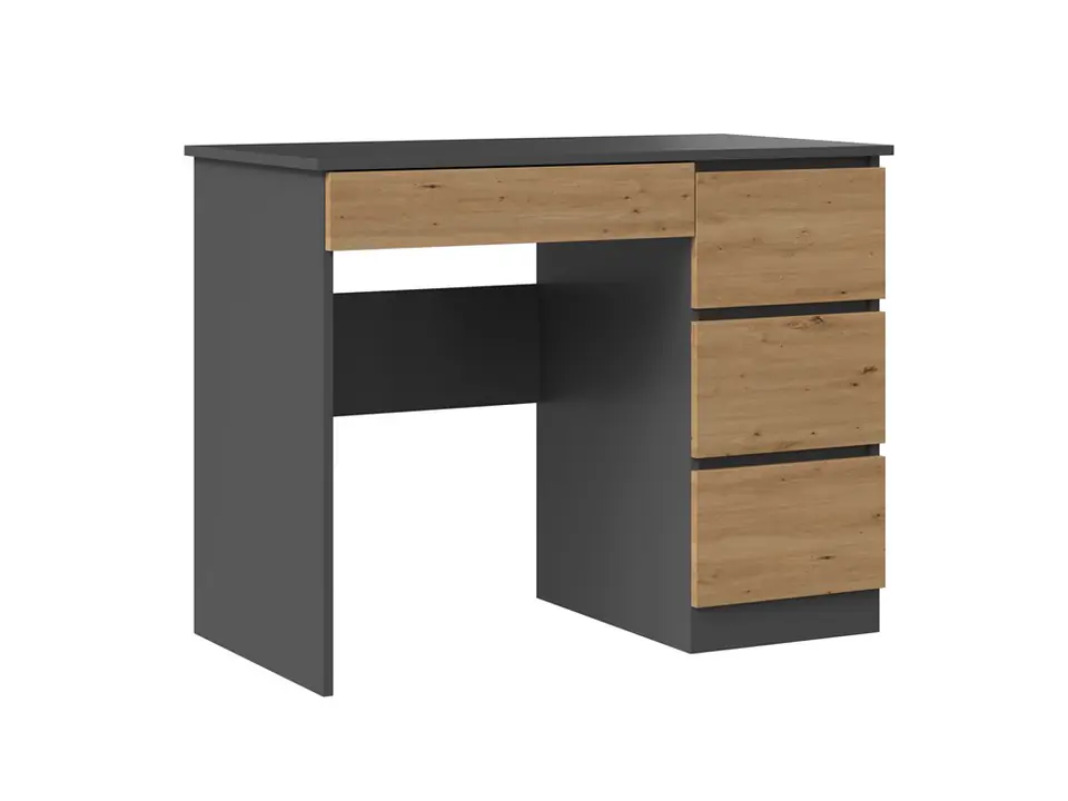 ⁨LAPTOP DESK MIJAS RIGHT ANTHRACITE OAK ARTISAN⁩ at Wasserman.eu