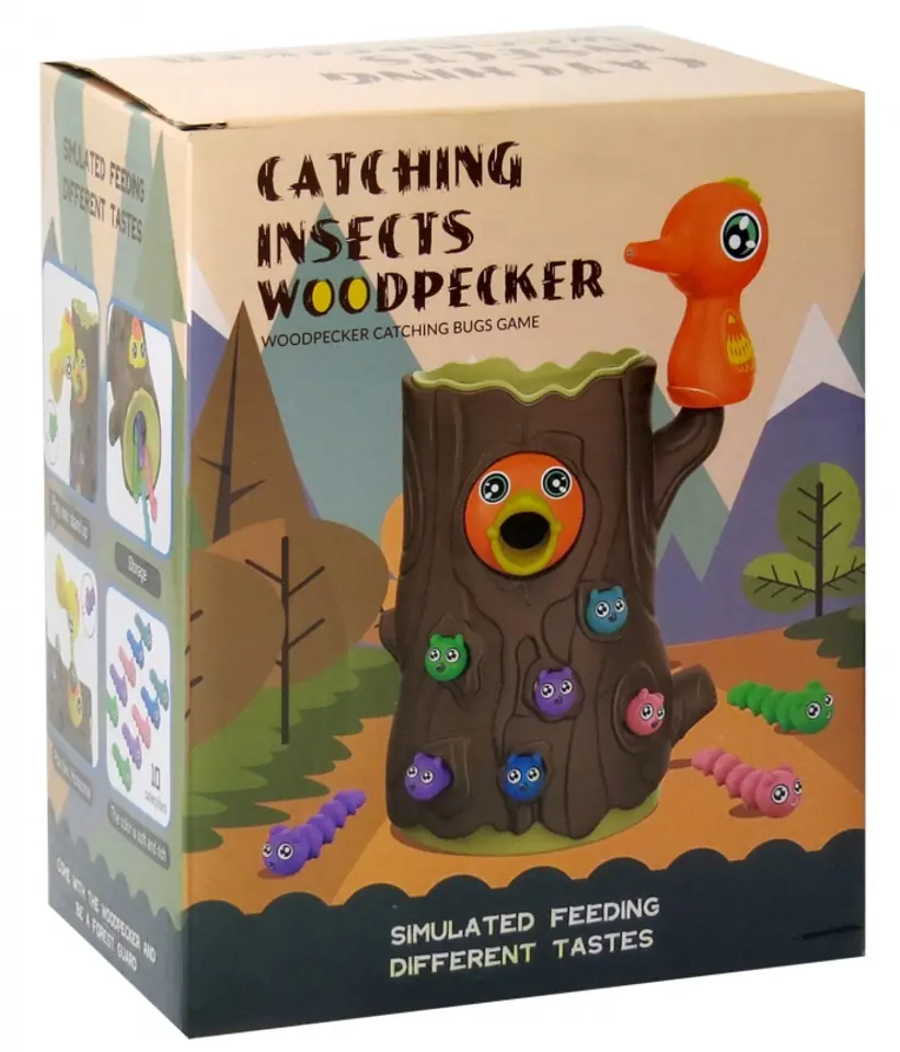 ⁨Arcade magnetic game feed bird woodpecker⁩ at Wasserman.eu