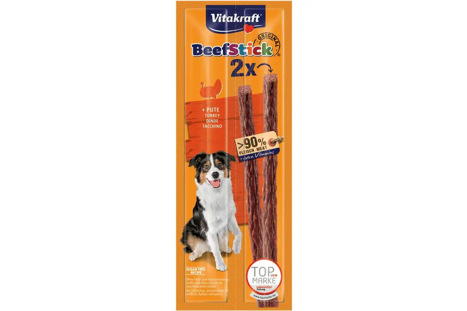 ⁨VITAKRAFT BEEF STICK turkey dog treat 2pcs⁩ at Wasserman.eu