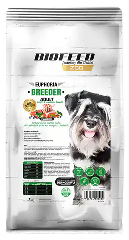 ⁨BIOFEED EUPHORIA BREEDER ADULT Small & Medium for adult dogs of small and medium breeds with lamb 2kg⁩ at Wasserman.eu