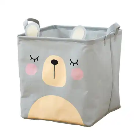 ⁨Toy Container Basket, Laundry Bag Bear with Ears OR89SZ⁩ at Wasserman.eu