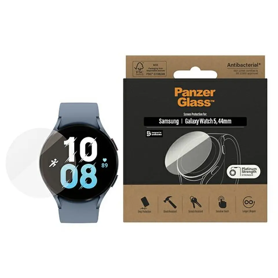 ⁨PanzerGlass Galaxy Watch Classic 5 44mm Screen Protection Antibacterial 3675⁩ w sklepie Wasserman.eu