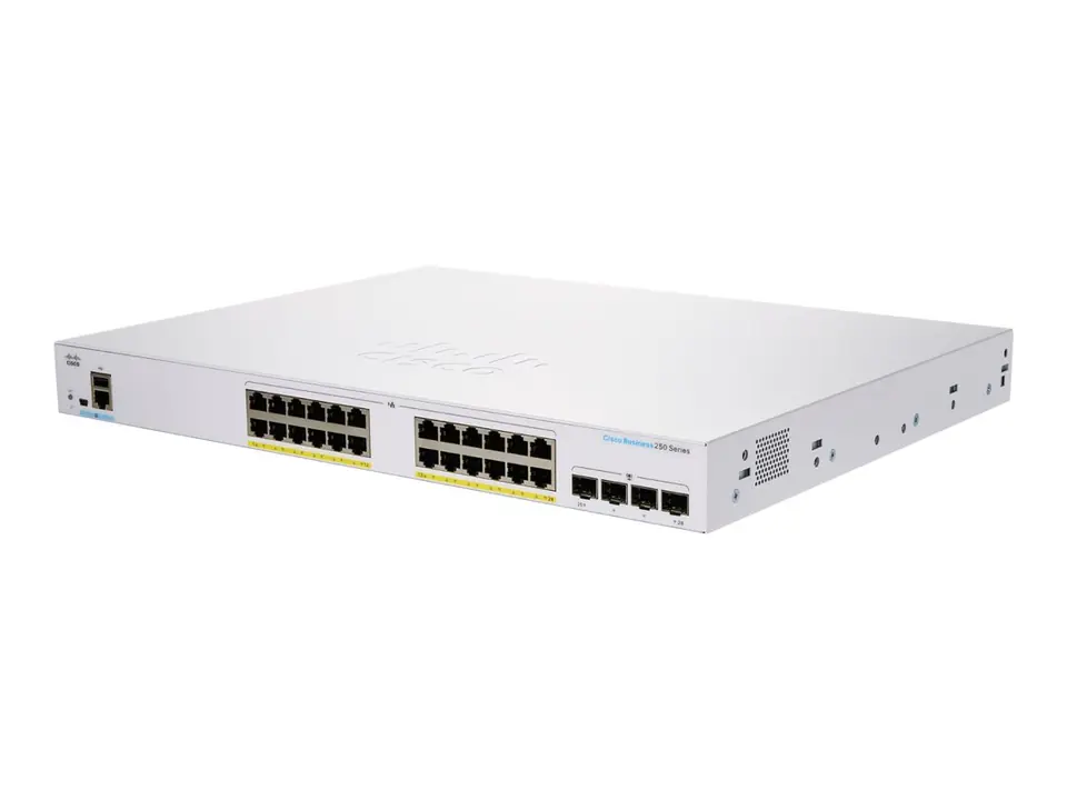 ⁨CISCO CBS250-24PP-4G 24-PORT 10/100/1000 POE SWITCH, 4X SFP, 100W⁩ at Wasserman.eu