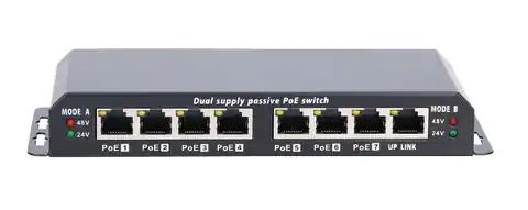 ⁨EXTRALINK POE SWITCH 8-7 PORT 24V 90W WITH POWER ADAPTER 24V 2.5A⁩ at Wasserman.eu