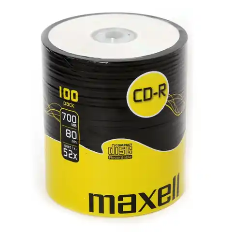 ⁨MAXELL CD-R 700MB 52X SP*100 624037.02.CN⁩ w sklepie Wasserman.eu
