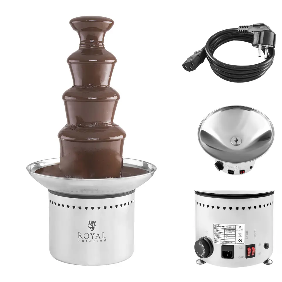 ⁨FONDUE Steel Chocolate Fountain 4 floors 230W⁩ at Wasserman.eu