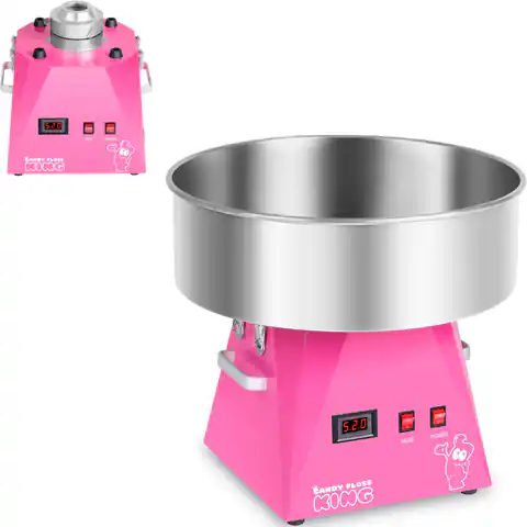 ⁨LED Cotton Candy Machine Pink 52cm 1030W Royal Catering RCZK-1030-W-R⁩ at Wasserman.eu