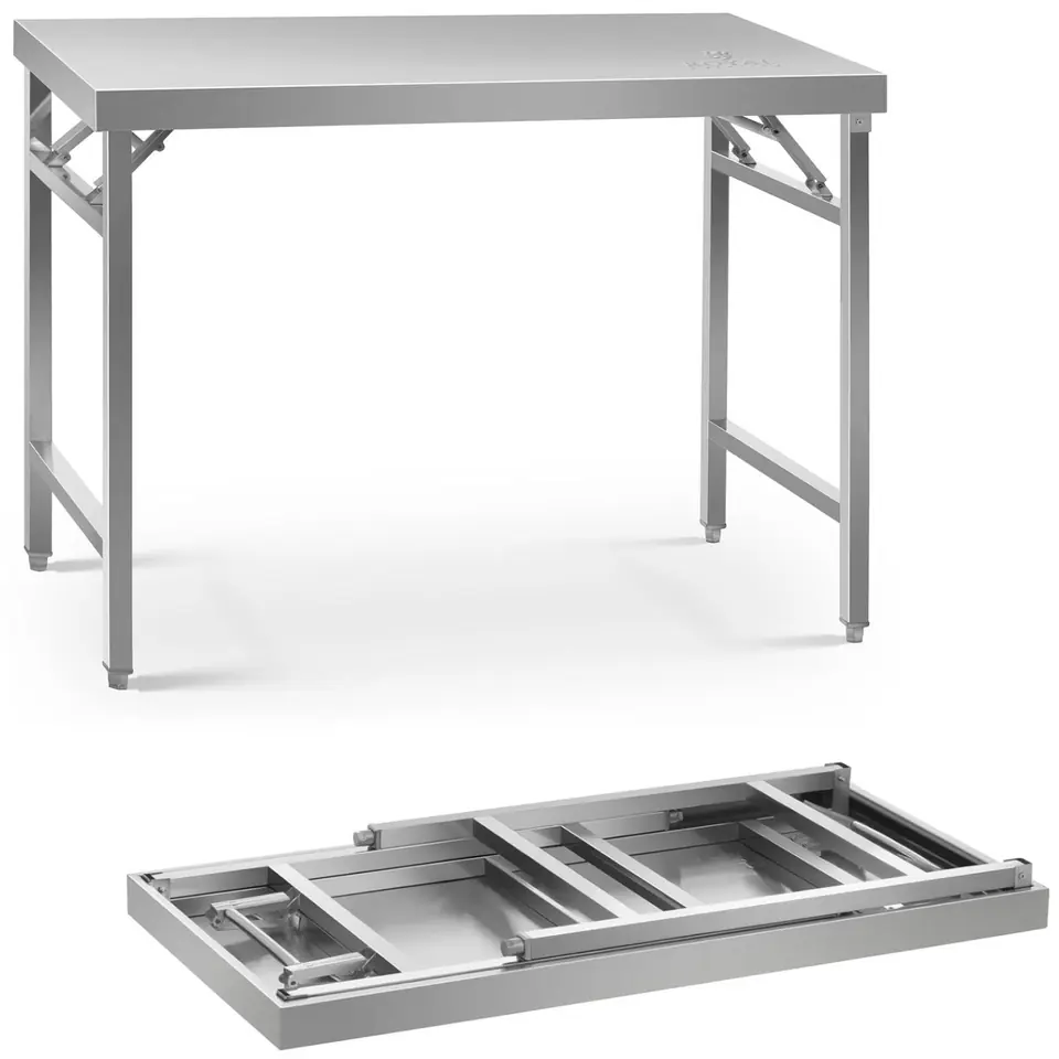 ⁨Stainless steel folding table 120 x 70 cm⁩ at Wasserman.eu