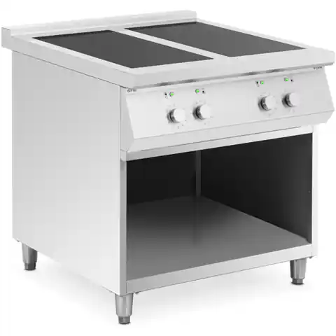⁨Induction kitchen 4 burner freestanding on an open base 400 V 17000 W⁩ at Wasserman.eu