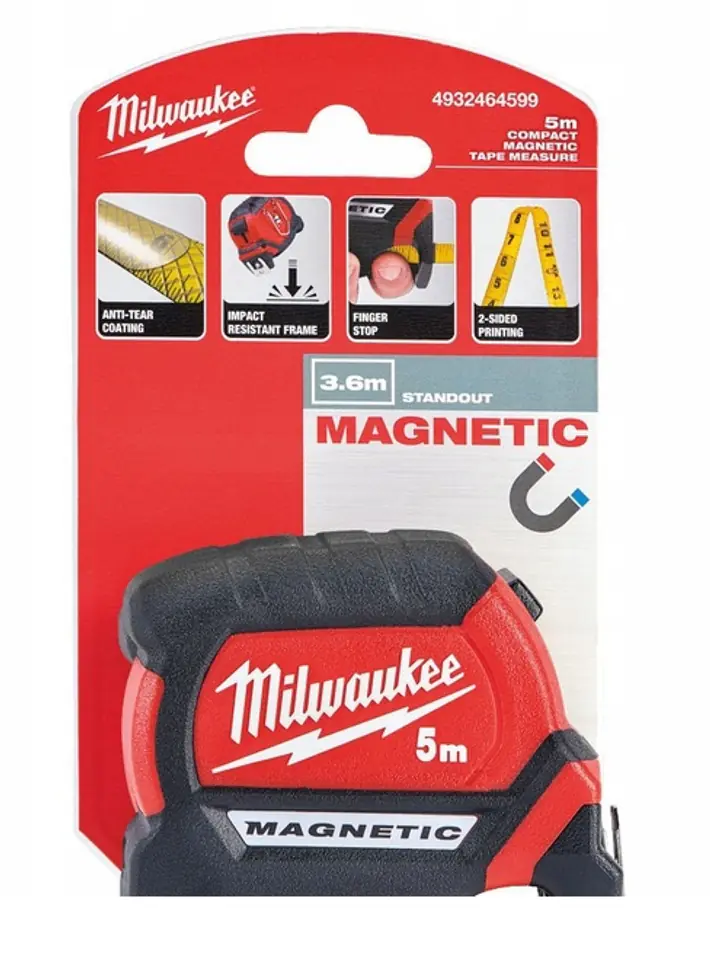 ⁨TAŚMA MIERNICZA PREMIUM 5 M  MAGNETIC⁩ w sklepie Wasserman.eu