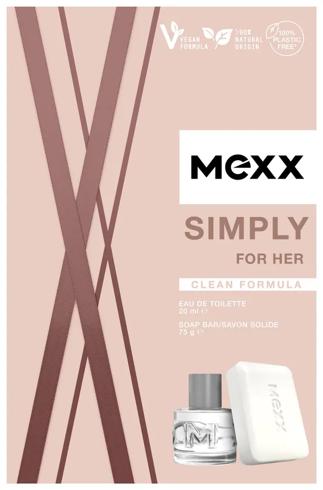 ⁨Mexx Zestaw prezentowy Simply for Her (woda toaletowa 20ml + mydło w kostce 75g)⁩ w sklepie Wasserman.eu