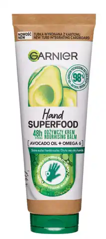 ⁨Garnier Hand Superfood Odżywczy Krem do rąk Avocado Oil + Omega 6 - do skóry suchej i bardzo suchej 75ml⁩ w sklepie Wasserman.eu