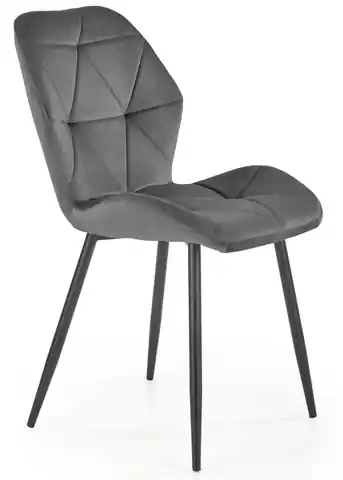 ⁨Krzesło tapicerowane K-453 popiel welur⁩ w sklepie Wasserman.eu