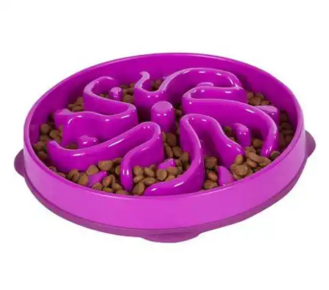 ⁨FUN FEEDER Plastic bowl slowing down food LARGE violet [51003]⁩ at Wasserman.eu