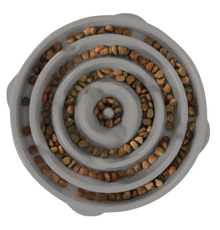 ⁨FUN FEEDER Miska plastikowa spowalniająca jedzenie LARGE szara [69892]⁩ w sklepie Wasserman.eu