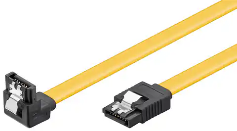⁨Kabel SATA III Typ L 6 Gb/s kątowy Goobay 0,7m⁩ w sklepie Wasserman.eu