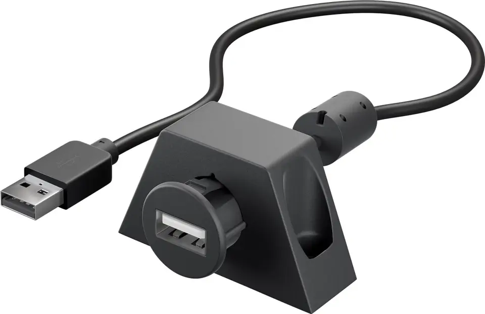 ⁨USB 2.0 extension cable with fixed mounting Goobay 0.6m⁩ at Wasserman.eu
