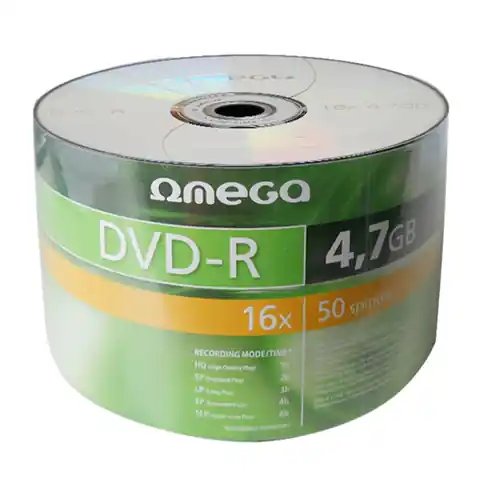⁨OMEGA DVD-R 4,7GB 16X SP*50 [40933]⁩ w sklepie Wasserman.eu