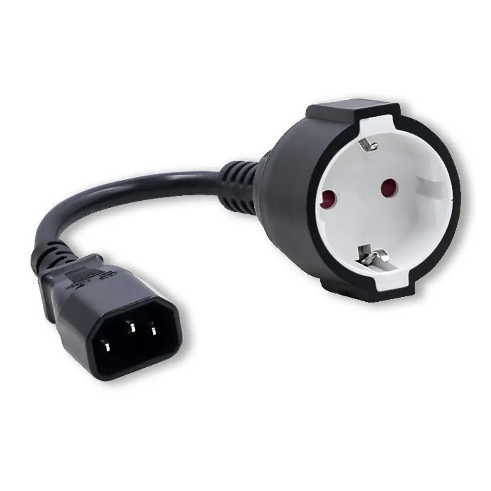 Qoltec Adapter IEC 320 C14/ SCHUKO 0.15M w sklepie Wasserman.eu