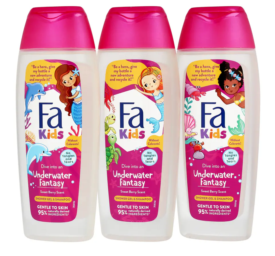 ⁨Fa Kids Shower Gel and Shampoo 2in1 Underwater Fantasy 400ml - mix of designs⁩ at Wasserman.eu