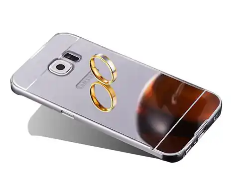 ⁨Bumper case back mirror for Samsung Galaxy S7 Edge Silver⁩ at Wasserman.eu