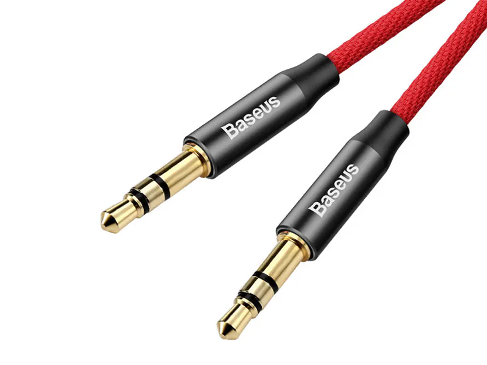 ⁨Audio cable mini jack 3.5mm AUX Baseus Yiven 1m (red)⁩ at Wasserman.eu