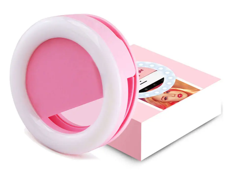 ⁨Selfie Ring LED ring light RK-14 pink⁩ at Wasserman.eu