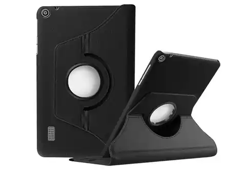 ⁨Etui obrotowe 360 do Huawei MediaPad T3 7.0 Czarne⁩ w sklepie Wasserman.eu