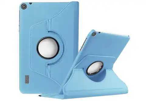 ⁨Etui obrotowe 360 do Huawei MediaPad T3 7.0 Niebieskie⁩ w sklepie Wasserman.eu